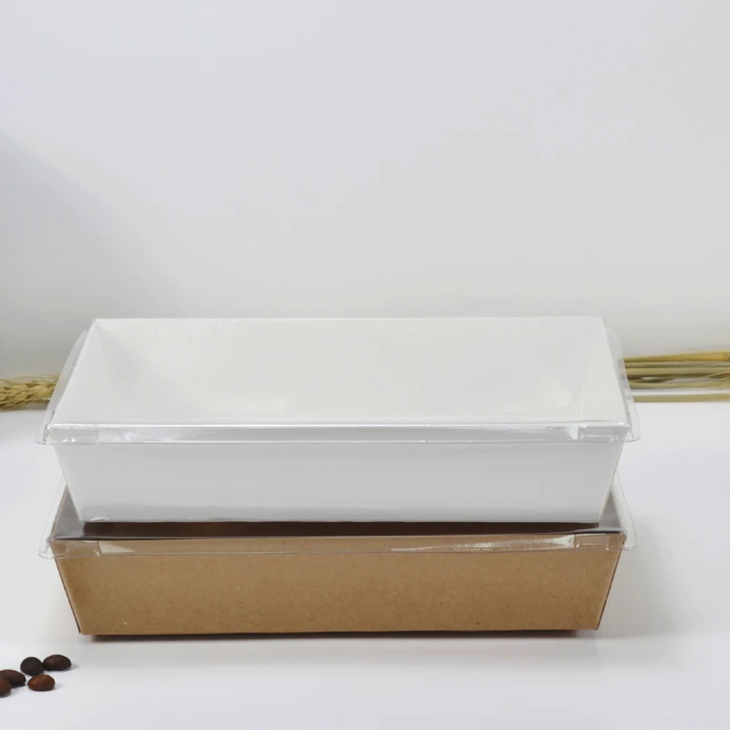 300 шт./лот коробка из крафт бумаги для пищевых продуктов одноразовая