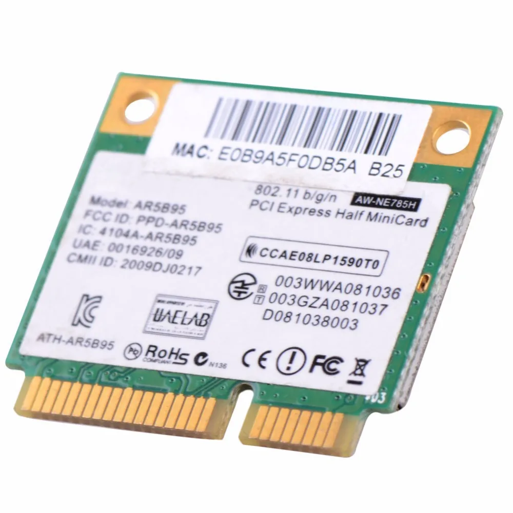 Сетевые карты для ноутбука AR5B95 AR9285 Wi-Fi мини PCI-E беспроводная карта 518436-002 сетевые