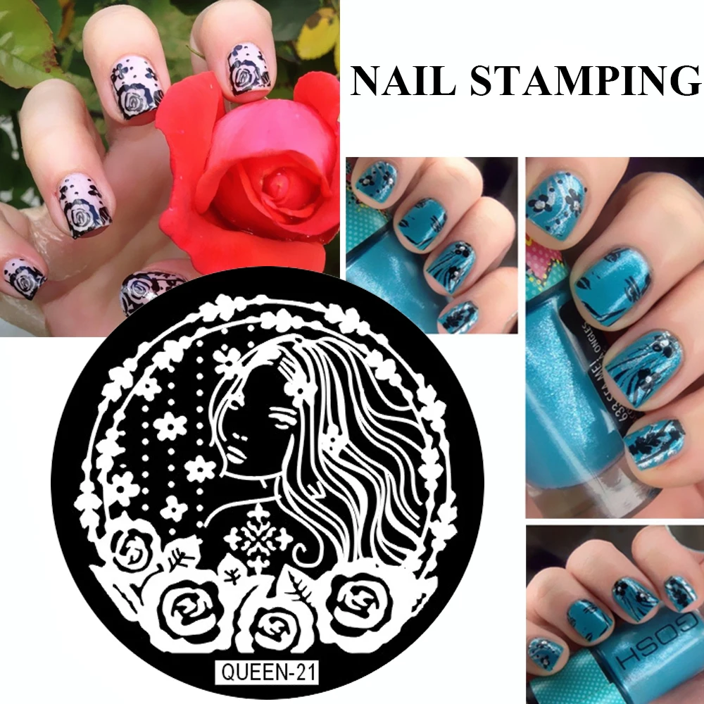 1 шт. трафареты для принтера маникюра|stamp stencil|nail stamp stencilnail art stamping |