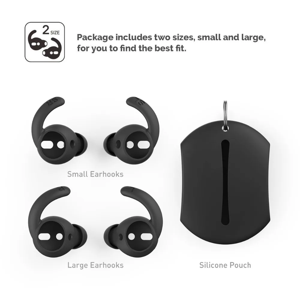 Силиконовый чехол для Airpods 2 + наушники-вкладыши с защитой от потери защитная
