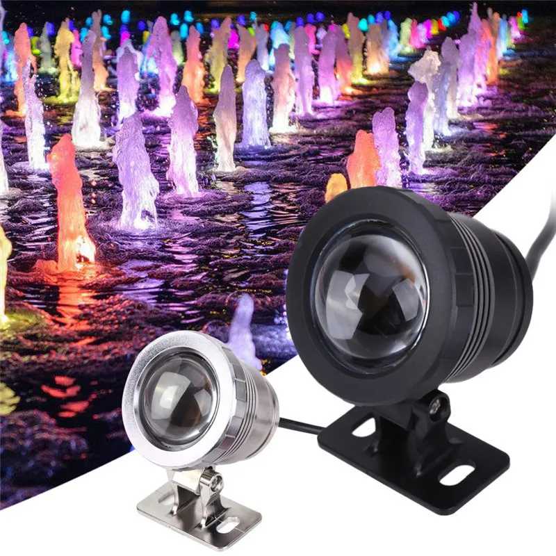 10 Вт AC 12 В RGB Светодиодная лампа для подводного фонтаина IP68 водонепроницаемая