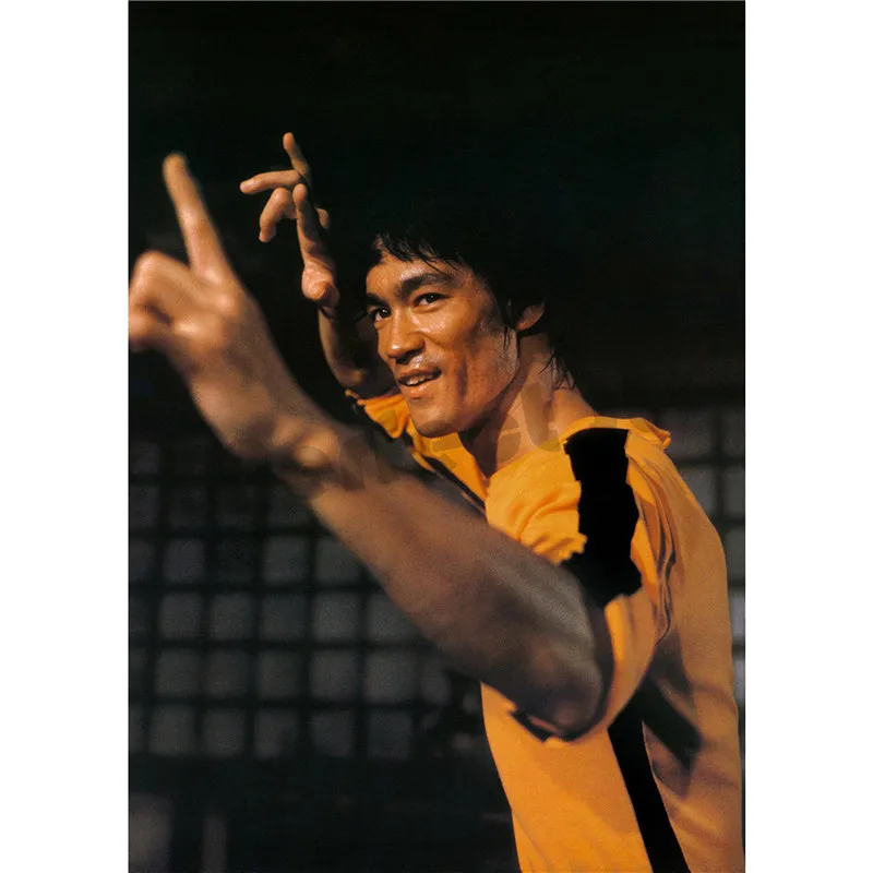 Настенный декоративный плакат с белым покрытием для украшения дома Брюса Ли|wall