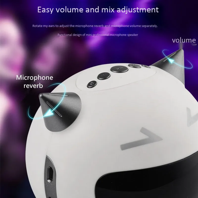 Портативный Bluetooth динамик прикроватный светодиодный Будильник K Song микрофон FM