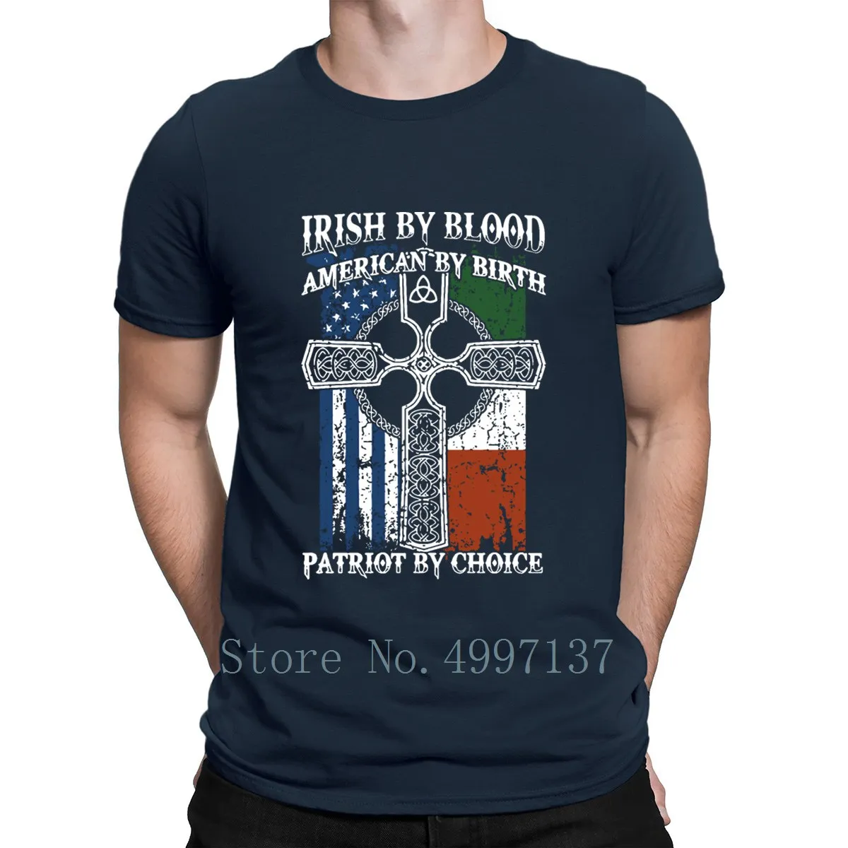 

Irish By Blood American By Birth Patriotic By Choice T Shirt Cotton Breathable S-Xxxl Print Graphic Summer Novelty Outfit Shirt