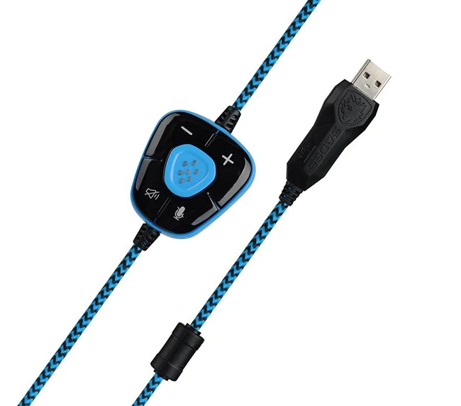 

SADES SA903 USB Gaming Headphone PC Game Headset With External USB Sound Card Microphone