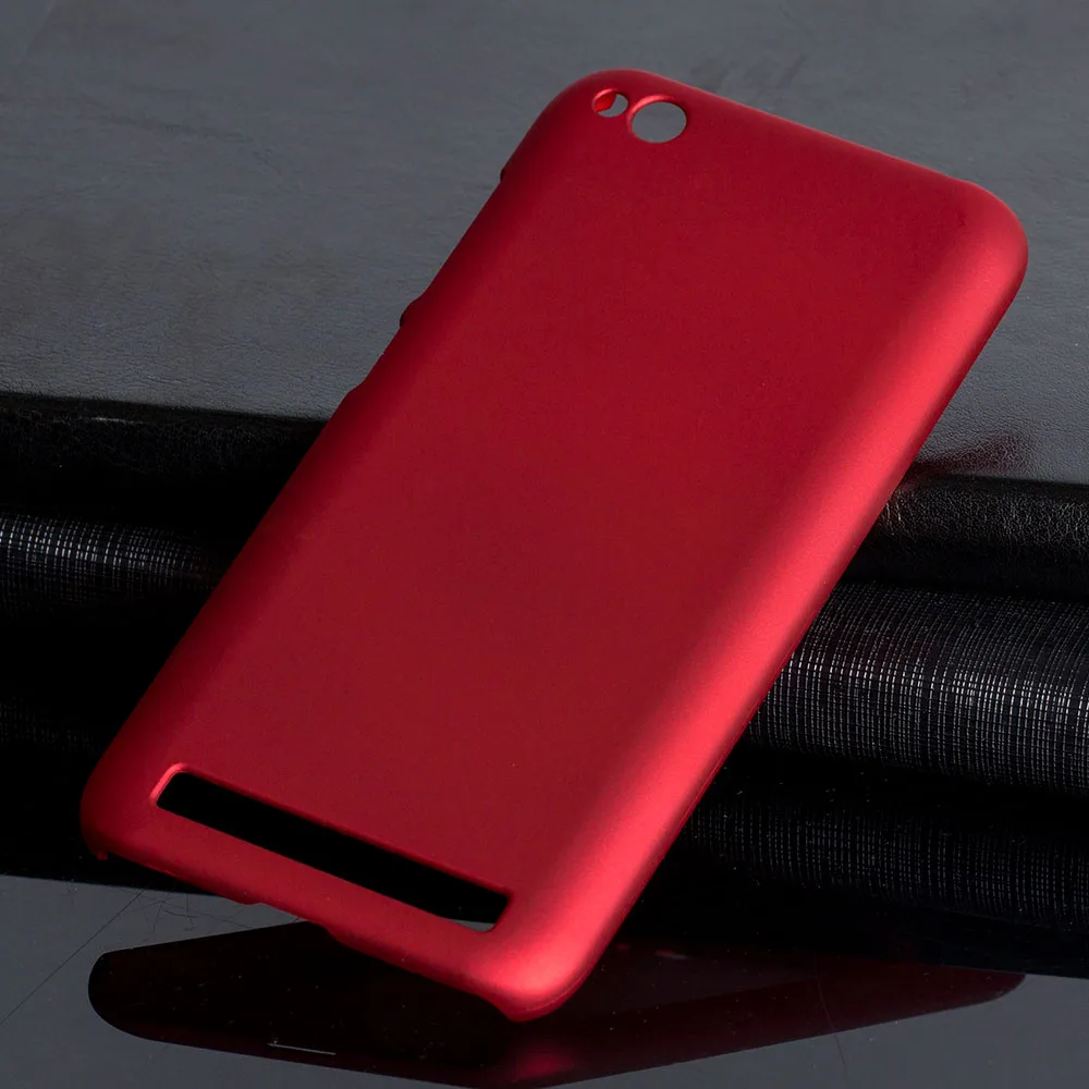 Матовая Пластик Coque 5.0For Xiaomi Redmi 5A чехол для Xiaomi Redmi 5A Redmi5A телефона чехол-лента на заднюю панель - Цвет: Red