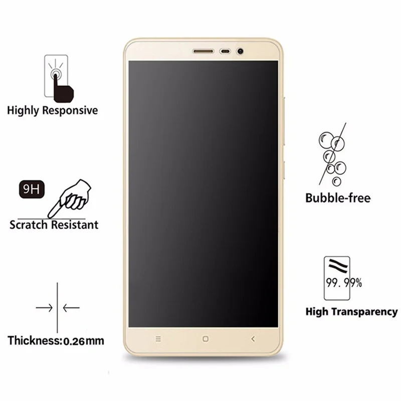 MRGO закаленное стекло для Xiaomi Redmi Note 3 экран протектор 9 H телефон защитная пленка