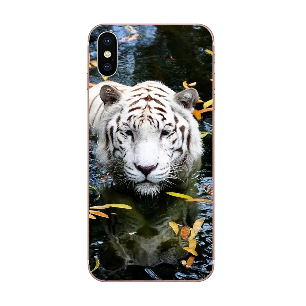 Дизайн животных белый тигр горящий яркий роскошный для Galaxy Grand A3 A5 A7 A8 A9 A9S On5 On7 Plus