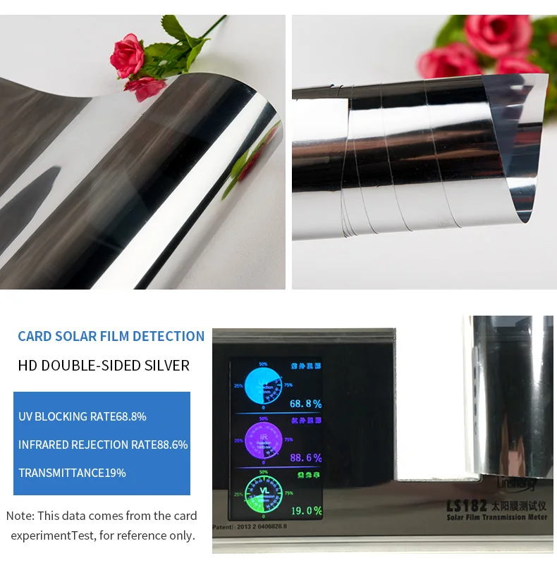 40/50/60*300CM Reflective UV Window Film Sticker Self Adhesive Mirror Film Glass Heat Transfer Vinyl Glass Stickers