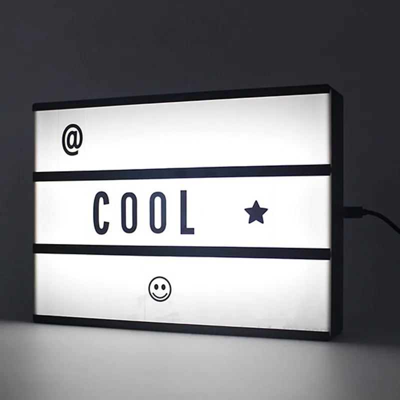 Светодиодный Ночной светильник коробка Lettersine Boxletras Para A4 светодиодный Letras De Luz Caixa