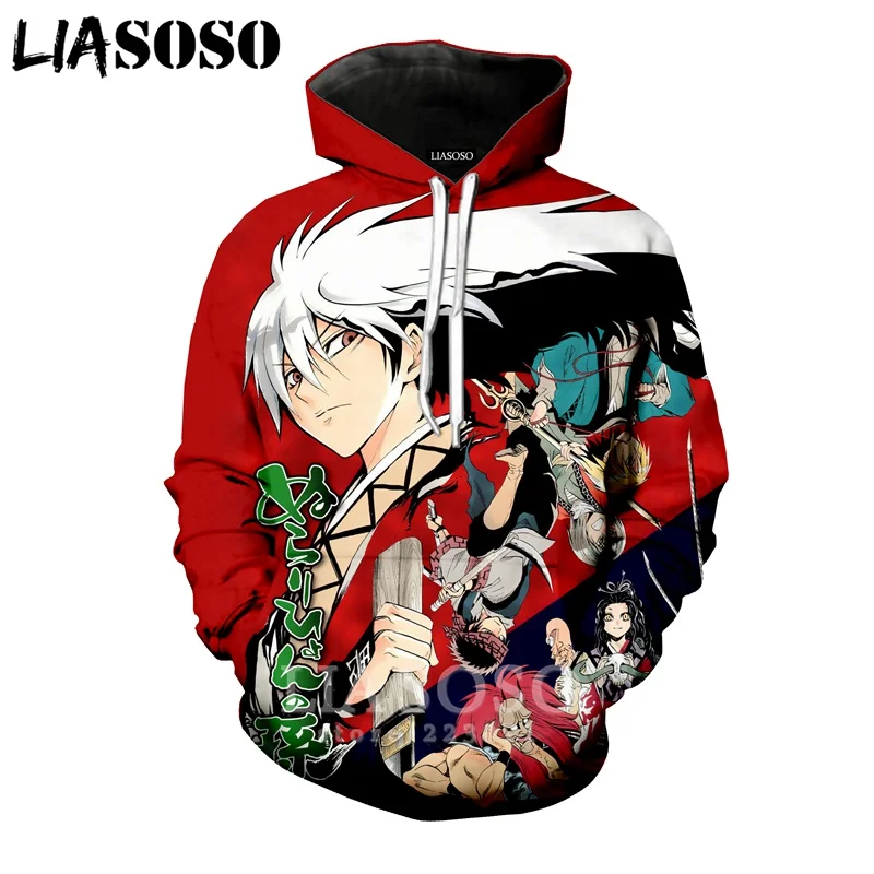 LIASOSO Зимний новый мужской женский модный свитшот с 3D принтом аниме Nurarihyon no Mago
