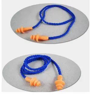 

10pcs/Lot Soft Washable Noise Defense Hearing Protection Earplugs Silicone Corded Reusable Ear Plugs 3M Anti 25dB Noise