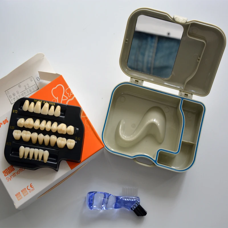 2 коробки стоматологические протезы Dentadura накладные зубы полимерные роскошные 4