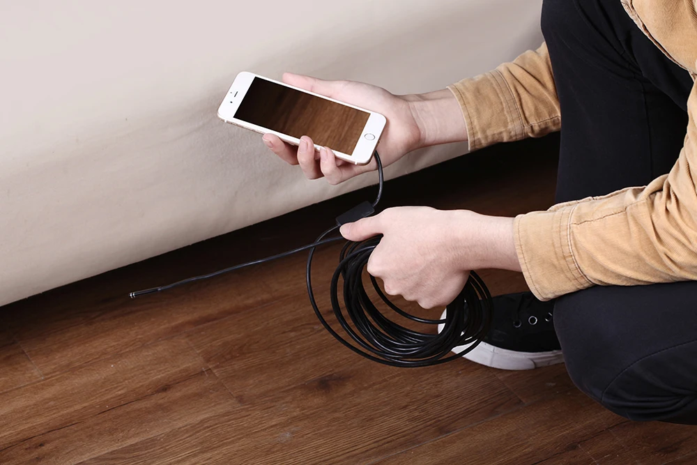 Камера эндоскоп с гибким кабелем 5 мм USB Type C жесткий провод 1 м 3 7 10 м|camera borescope|camera