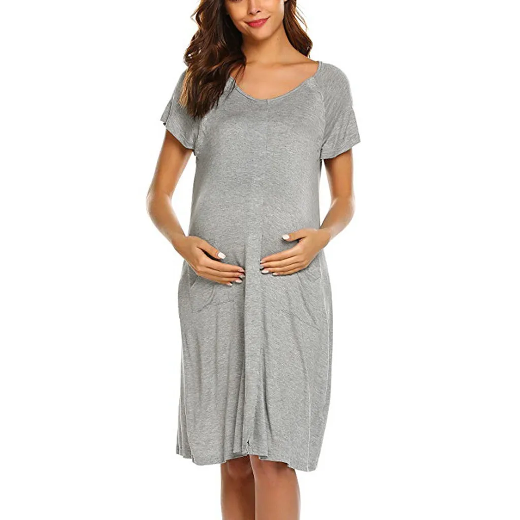 SAGACE платья для беременных женщин платье кормящих Модные Карманы грудного