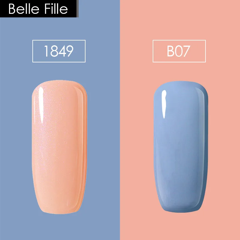 Belle Fille 10 мл 2 шт./лот УФ гель для ногтей Гель лак полировки ню Лаки Vernis Esmalte