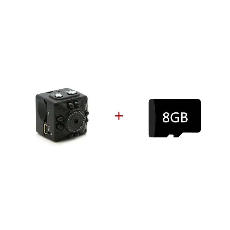 Standard 8GB SQ10 мини-камера 1080P портативная видеокамера для безопасности карманная маленькая камера с функцией ночного видения с функцией обнаружения движения DVR Поддержка TF карты - Цвет: Standard 8GB