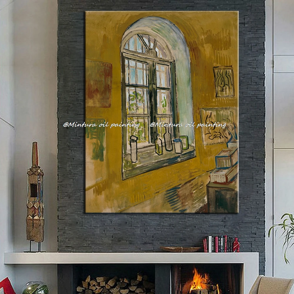 Винсента Живопись Ван Гога St Remy уход за окном дома картина маслом OnCanvas украшение дома художественные картины Unframe