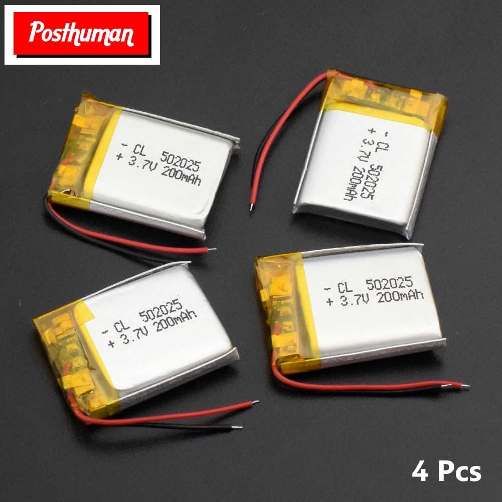 Литий-полимерный литий-полимерный аккумулятор 502025 3,7 V 200mAh литий-ионный аккумулятор Замена литий-ионных Lipo ячеек для MP3 MP4 игрушек