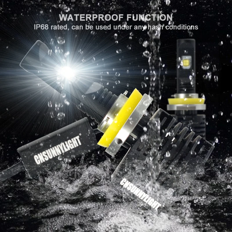 CNSUNNYLIGHT P8S Canbus светодиодный лампы для автомобильных фар H7 H11 9005 9006 H4 D1 w/LUMI светодиодный S MX70 чипы 14000лм 5700K без ошибок авто лампы