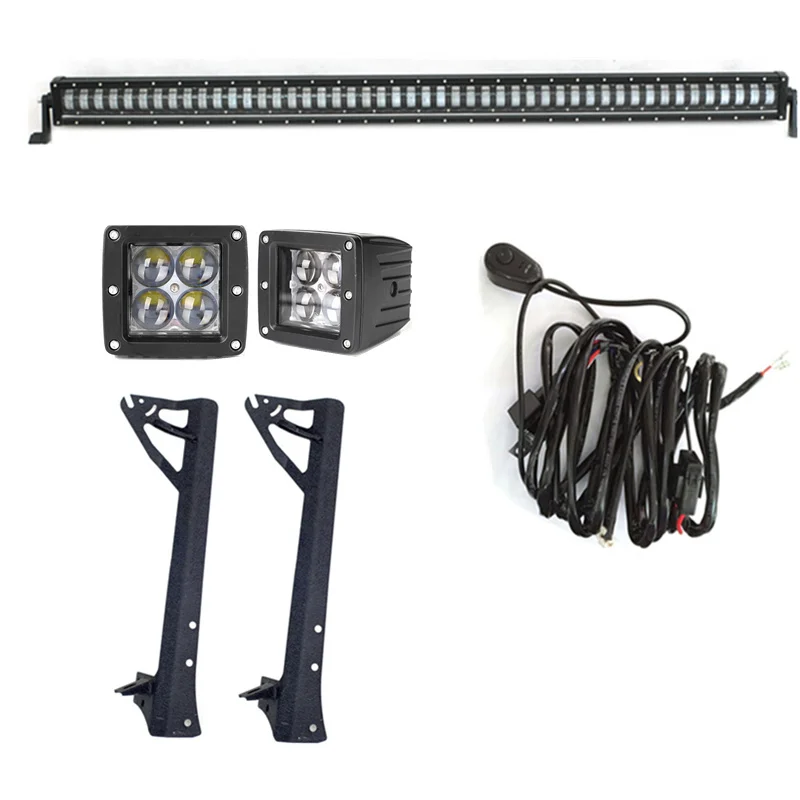 

Marloo 1 шт. 50 дюймов 384 Вт светодиодсветодиодный Автомобильная световая балка Wrangler, 2 шт. 4D 20 Вт светодиодсветодиодный рабочие светильники точе...