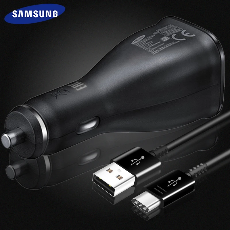 Автомобильное зарядное устройство Samsung быстрая зарядка USB Type C кабель 1 2 м Note10 Note9