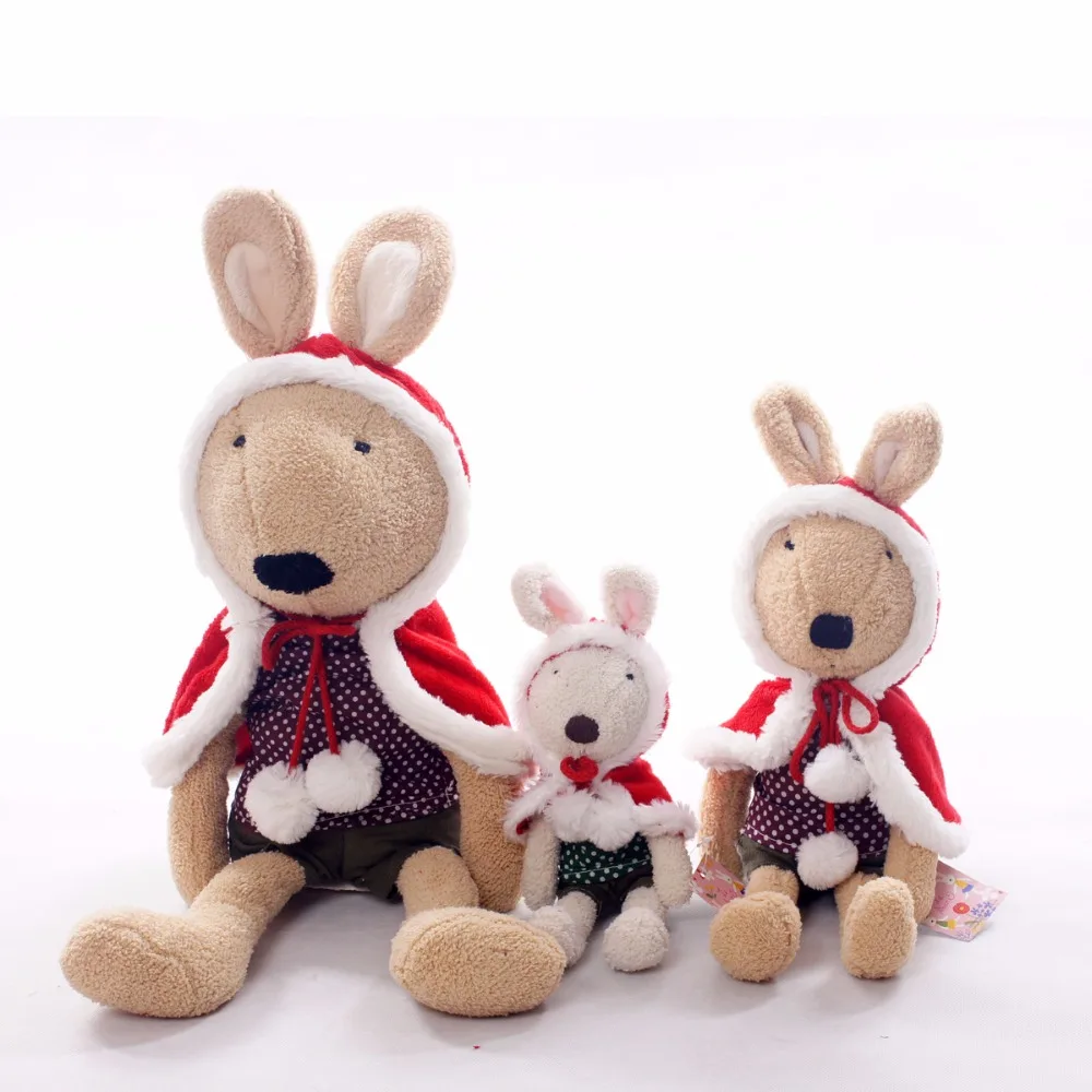 

Cute Christmas Rabbit Plush Dolls Stuffed Animals Toy Soft Bunny Christmas Clothes Doll Rabbits Toy for Children New Year Gifts