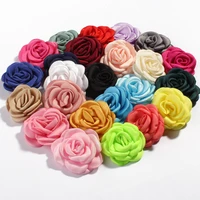 30pcslot 6cm 24colors fashion burned hair flowers for hair clipshairpins vintage fabric flowers for kids hair accessories