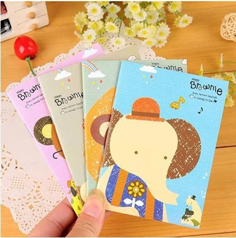 

3pcs/lot 12*8.5cm Korean Stationery Cute Cartoon Animal Monkey Learning Supplies Student Prizes Small Notes Notebook Pocket