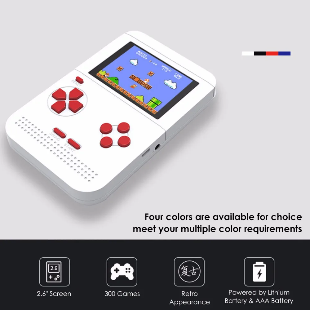 Новая портативная мини консоль для игр в ретро стиле 2 6 дюйма цветная игровая с ЖК