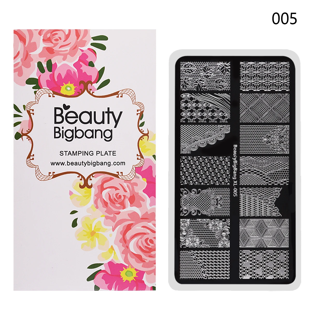 BeautyBigBang 6*12 см Прямоугольный дизайн ногтей магнитное сердце нейлоновый кружевной