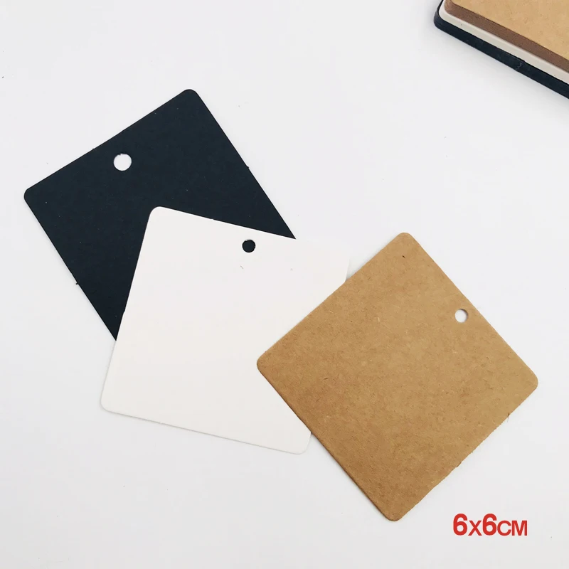 

6x6cm DIY Blank Price Hang Tag Jewelry Wedding Party Paper Cards Gift Tag 300pcs Paper Tags Kraft Paper Tag Label Festival