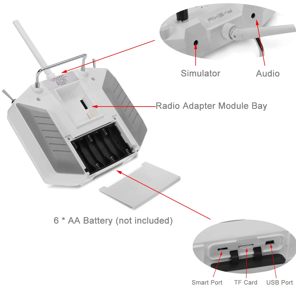 Передатчик FrSky доступа Taranis Q X7 QX7 2 4 GHz 16CH с R9MReceiver без батарейного режима для