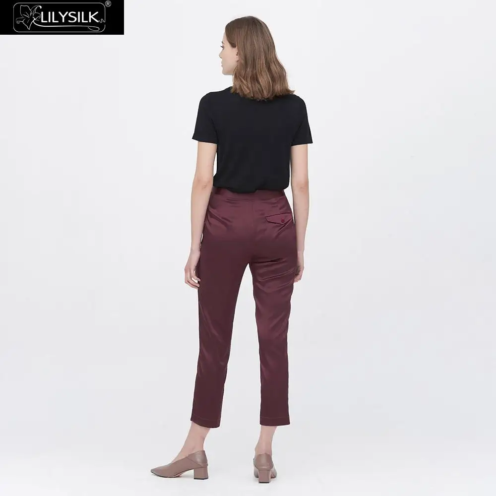 LilySilk шелковые брюки 100 шелк удобные подходят для женщин новинка бесплатная