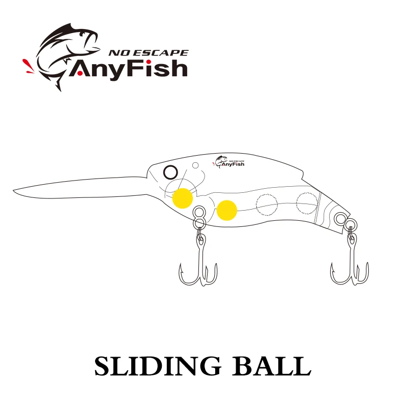 ANYFISH воблер (WOBBLER) 65SDR приманки для ловли рыбы глубина погружения и формирующая