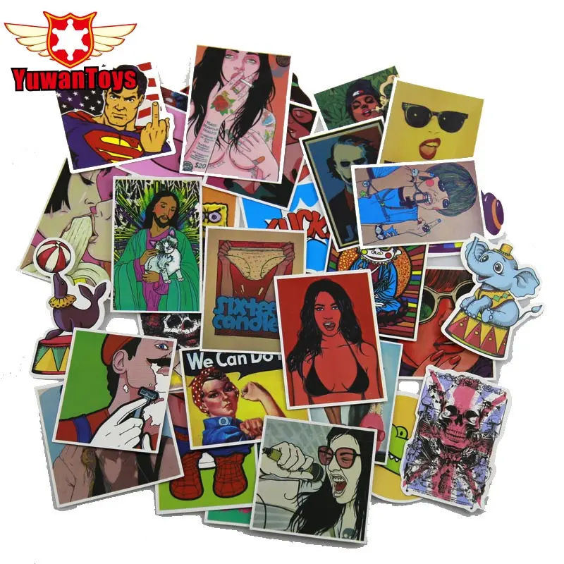 50 шт. автомобильный Стайлинг каракули стикер бомба скейтборд с граффити наклейки