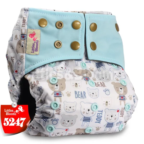 [Littles&Bloomz] бамбуковый уголь Моющиеся Многоразовые тканевые подгузники детские подгузники с карманами многоразовые подгузники - Цвет: 5247