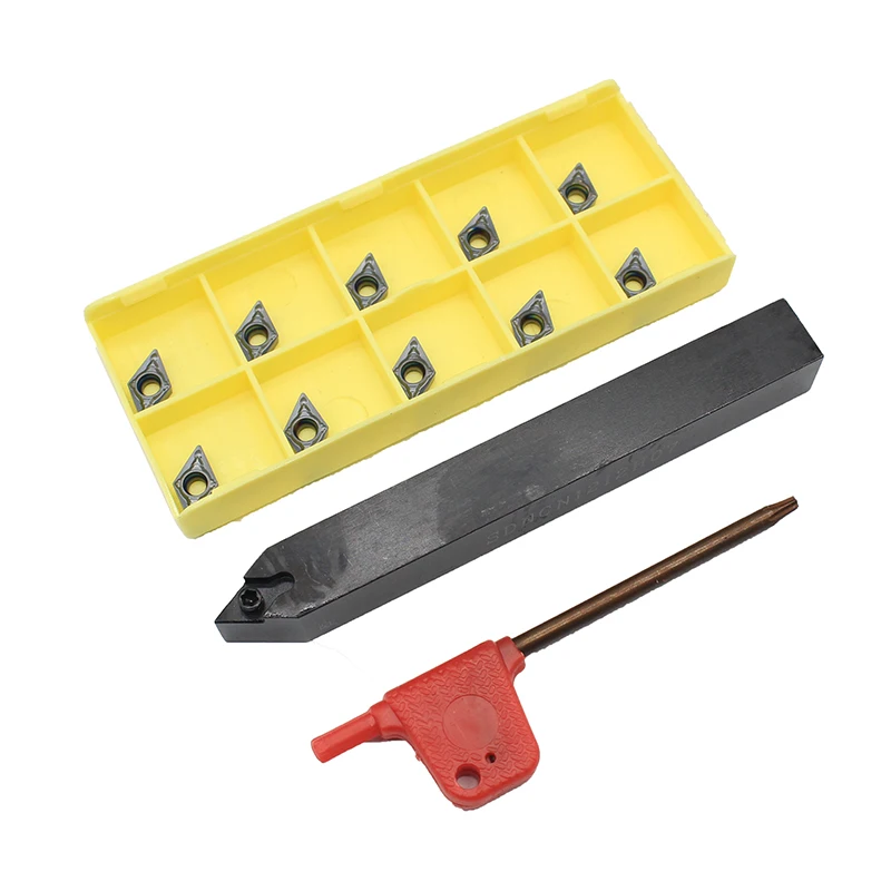 

1PCS SDNCN1212H07 + 10PCS DCMT070204 MV LF6018 CNC Tool Blade Lathe Turning Tool Carbide Insert Tool Holder