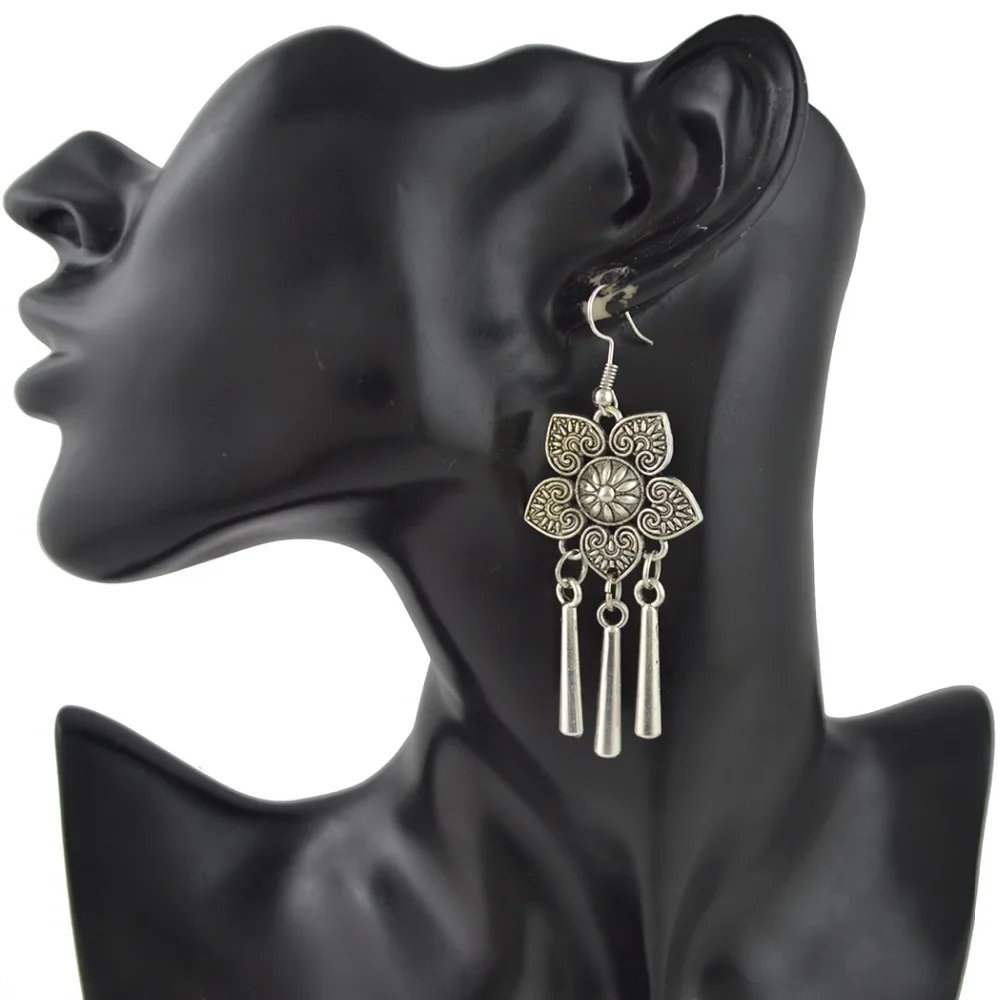 2 стиля модный винтажный крючок богемная резьба цветок металлическая подвеска с