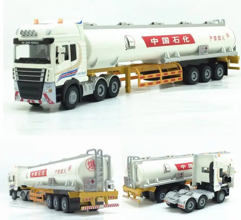 Модель инженерного грузовика Sinopec с высокой симуляцией нефти модель 1:50 из сплава