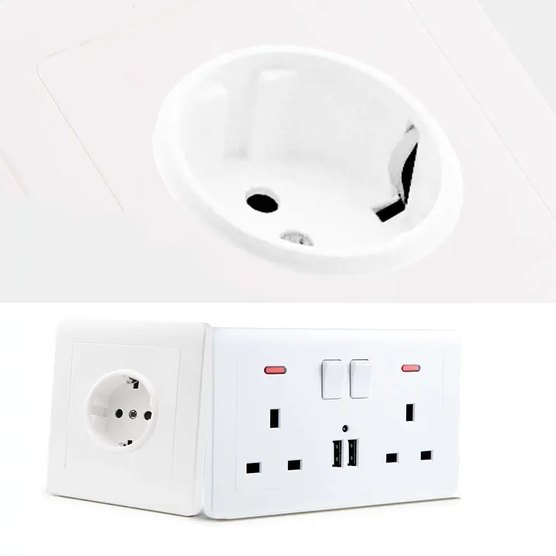 BONDA, двойной USB порт, настенное зарядное устройство, адаптер для зарядки, 2А, настенное зарядное устройство, адаптер, штепсельная розетка европейского стандарта, розетка, Белый пластик