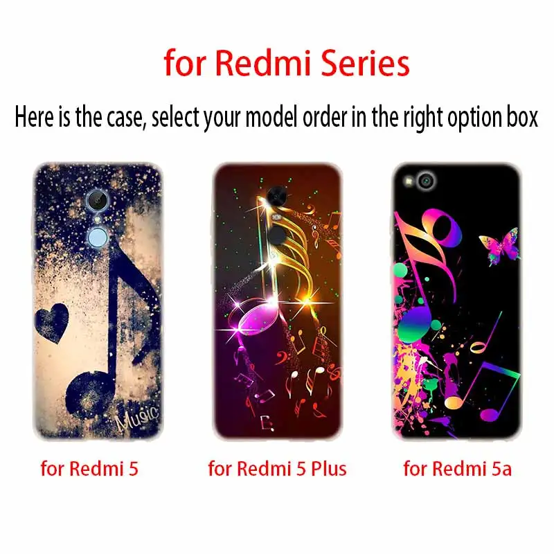 Силиконовый прозрачный чехол со старой музыкальной нотой для Xiaomi Redmi 9A 8A 7A 6A 9AT note 9
