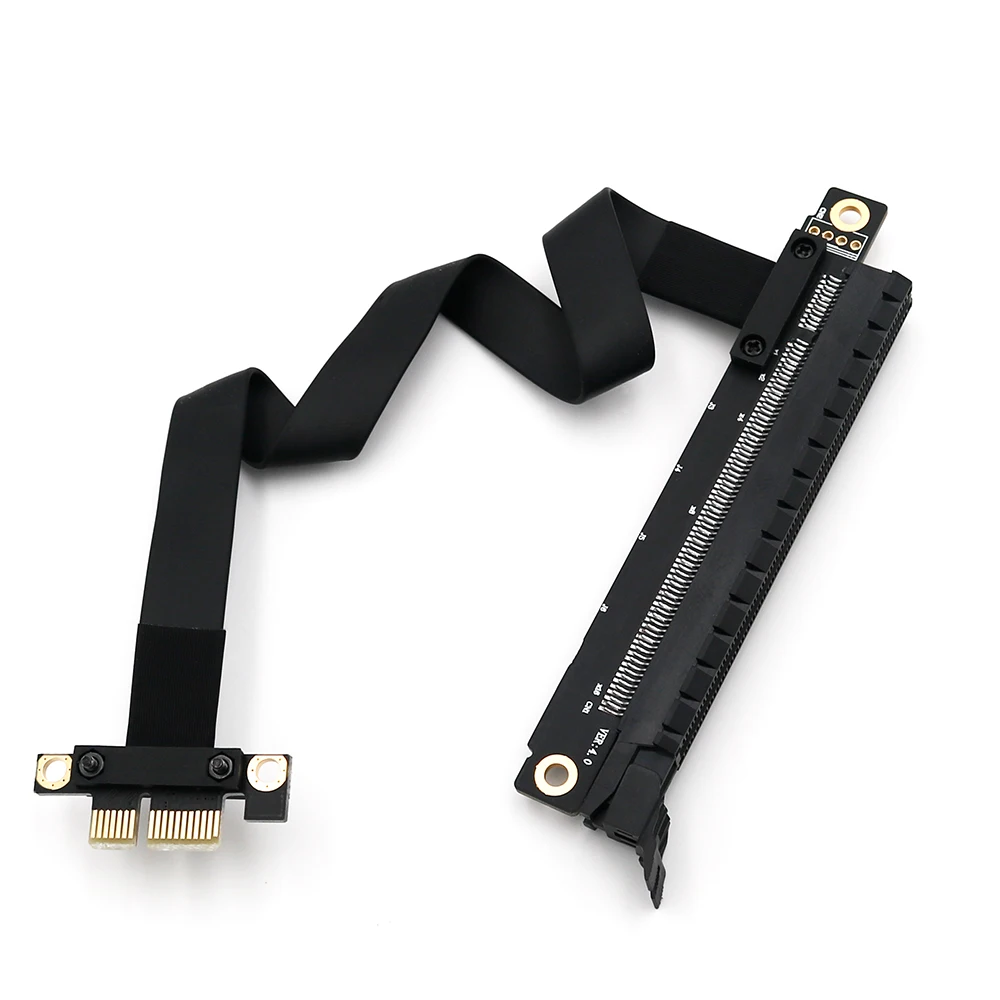 PCI E 1X к 16X адаптеру PCIe гибкий плоский Удлинительный кабель Express от 1 до 16 X адаптер