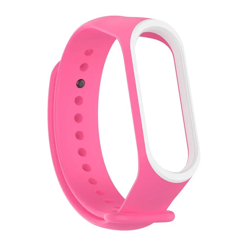 Мягкий силиконовый двухцветный браслет Odog с рамкой для Xiao Mi Band 3 ремешок кольцом