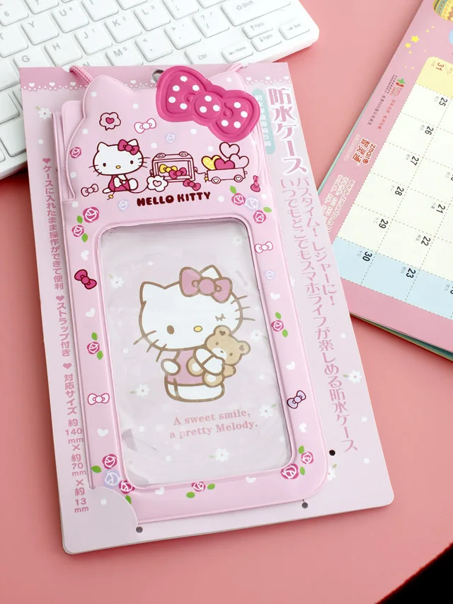 Прозрачная сумка для плавания и дайвинга Hello Kitty jingle cat ПВХ новая погружения в воду
