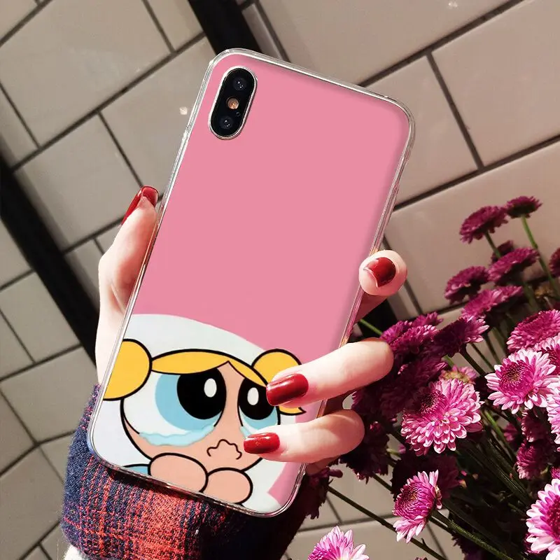 Yinuoda супер милый Powerpuff Girls Мягкий силиконовый чехол для телефона для Apple iPhone 8 7 6 6S Plus X XS MAX 5 5S SE XR мобильных телефонов