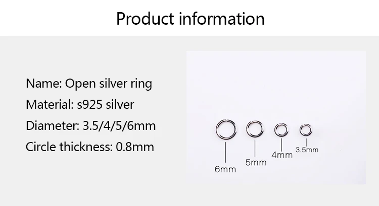 20шт 925 серебряные ювелирные изделия 3,5-6 мм кулон браслет серьги ringssplit кольца Разъемы для изготовления ювелирных изделий пряжки