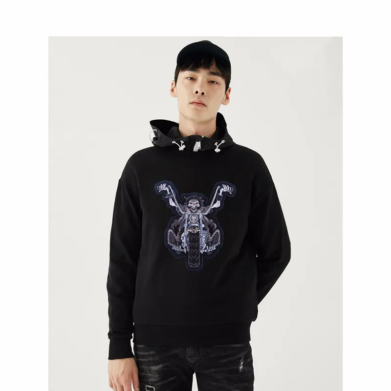 Pulaqi панк мотоцикл китайский ниань утюгом патчи для одежды крутые байкерские