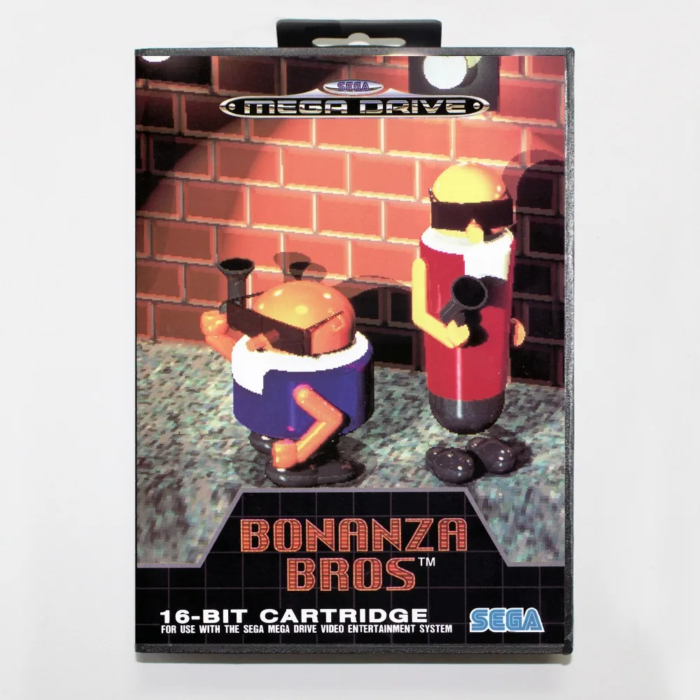 Bonanza bros 16 бит SEGA MD карточная игра с коробку для Sega игры Mega Drive Genesis|sega md game card|sega games16
