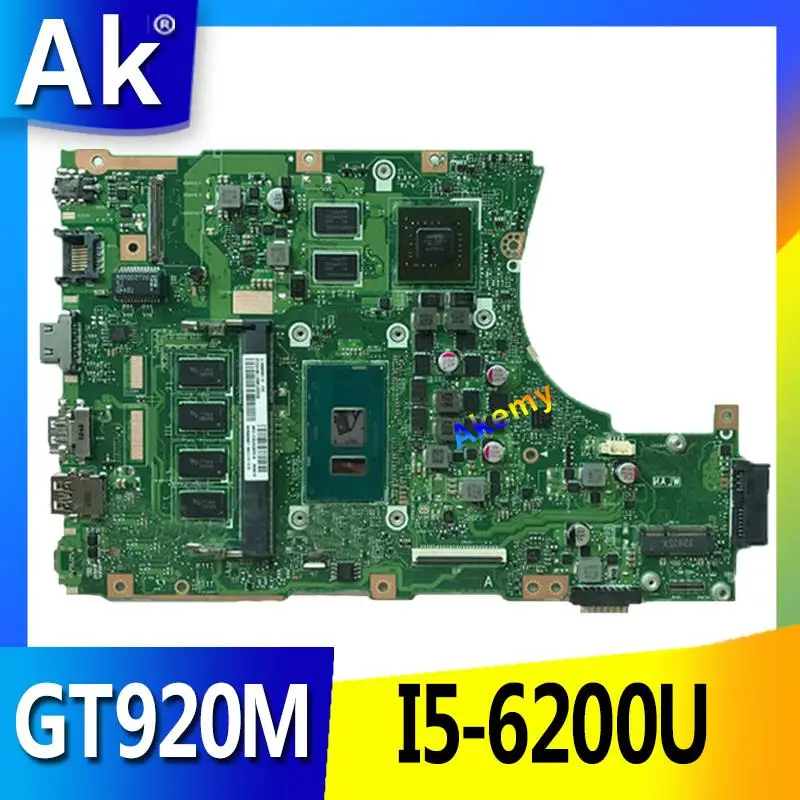 

Akemy X456UJ X456UF материнская плата для ноутбука For Asus X456U X456UQ X456UB X456UQK X456UV материнская плата 4GB-RAM I5-6200U GT920M/GT930M DDR3